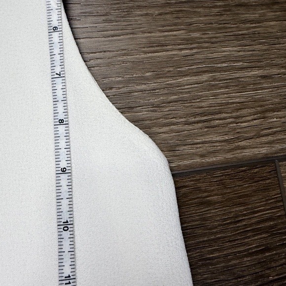 TopShop Pocket Shift Dress, V-Neck, White, Size 4, Polyester, Summer - Picture 6 of 13